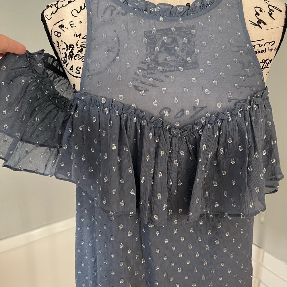 Beautiful Rebecca Taylor cold shoulder blouse